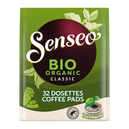 SENSEO Dosettes de café classique bio compatibles 32 dosettes 222g