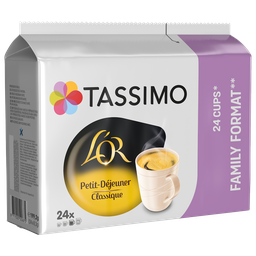 TASSIMO L'Or Cápsulas de café Petit Déjeuner Classique 24 cápsulas