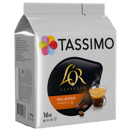 TASSIMO Cápsulas de café L'Or Espresso Delizioso 16 cápsulas 104 g
