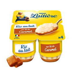 LA LAITIERE Rice pudding with salted caramel base 4 pots 115 g