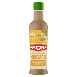 AMORA Vinagreta Ligera Sabor Miel y Mostaza a la Antigua 380 ml