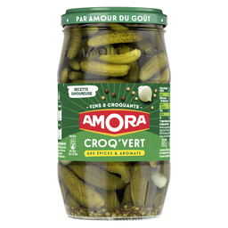AMORA Pepinillos finos con 6 especias y aromáticas Croqvert 540 g