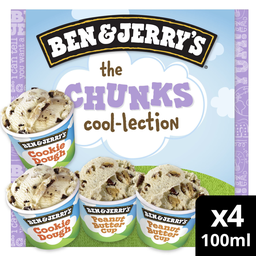 BEN & JERRY'S Helado The Chunks Cool-lection 4 tarrinas de 288 g