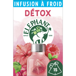 ELEPHANT Infusão a frio Detox arando framboesa hibisco 15 saquetas 34 g