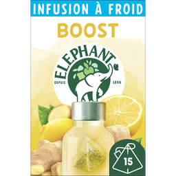ELEPHANT Infusão a frio Boost gengibre limão 15 saquetas 34g