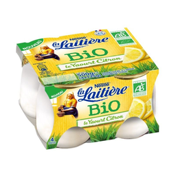 LA LAITIERE Organic Lemon Yogurt 4 x 125 g