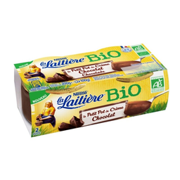 LA LAITIERE Organic Chocolate Pot de Creme 2 x 100 g