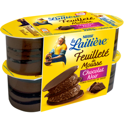 LA LAITIERE Dark chocolate mousse with cocoa flakes 4x57g
