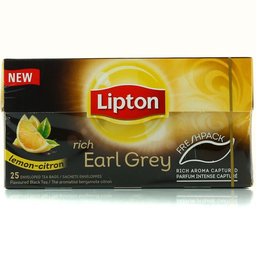 LIPTON Black Tea Earl Grey Lemon 25 Bags 37 g