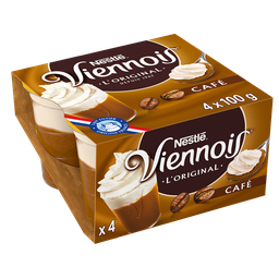 VIENNOIS Sobremesa liégeois café 4 potes de 100 g