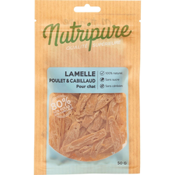NUTRIPURE Tiras para gato pollo y bacalao 50 g