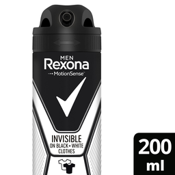 REXONA Desodorante Antitranspirante Invisible Black & White 200 ml