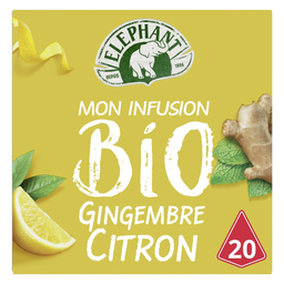 ELEPHANT Infusion bio gingembre citron 34 g