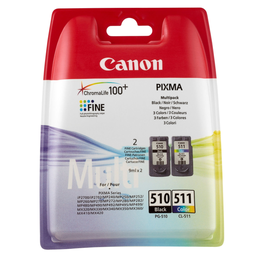 CANON Cartouches d'encre d'origine noir + 3 couleurs PG-510/CL-511 9 ml