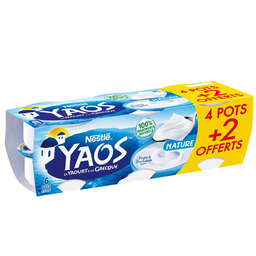 YAOS NESTLE Yaourt à la grecque nature 6x150 g