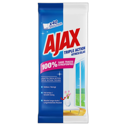 AJAX Toalhitas limpa-vidros tripla ação 40 peças