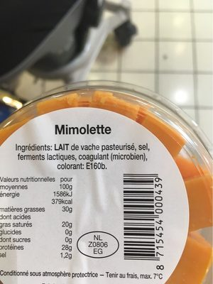 [8715454000439] GRAND FRAIS Mimolette cubes 100 g
