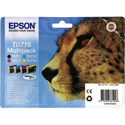 EPSON Cartouche d'encre T0715 noir + couleurs