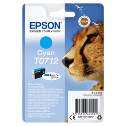 EPSON Cartucho de tinta T0712 Cyan Cheetah 1 unidad
