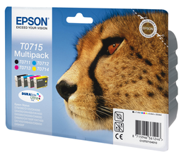EPSON Cartuchos de tinta originales negro + 3 colores Guepardo pack