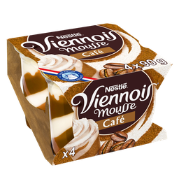 VIENNOIS Mousse de café tipo liégeois 4 copos de 90 g