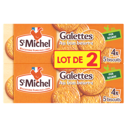 ST MICHEL Galletas pura mantequilla 2 paquetes de 130 g