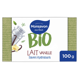 MONSAVON BIO Savon hydratant au lait soupçon de vanille 100g