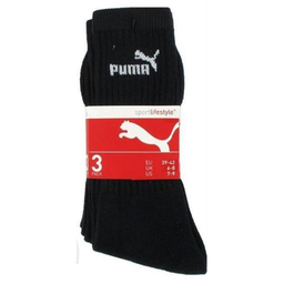 PUMA Sport Socks Black 43/46 (Pack of 3)