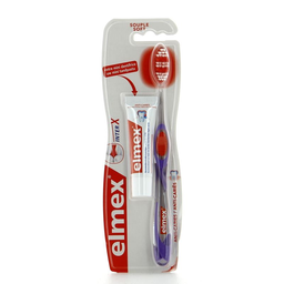 ELMEX brosse à dents inter x souple plus dentifrice 12ml