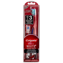 COLGATE Escova de dentes 360° Max White + caneta branqueadora 5 ml