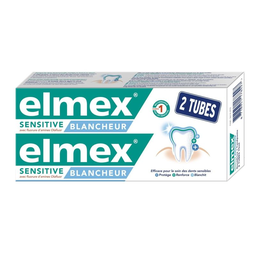 ELMEX dentifrice sensitive blancheur les 2 tubes de 75ml
