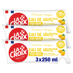 LA CROIX Eau de Javel Fraîcheur Tonique 3x250ml
