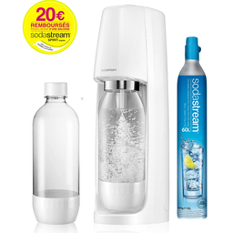 SODASTREAM Máquina de água com gás Spirit Branca + 2 garrafas próprias para máquina de lavar louça