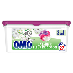 OMO Lessive Capsule Jasmin & Fleur De Coton 27 capsules