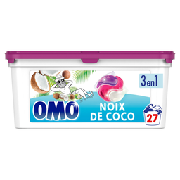 OMO Lessive Capsule Noix De Coco 3En1 27 capsules