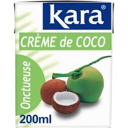 KARA Crème de coco 90% d'extrait fraîche brique 200 ml