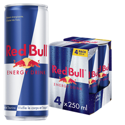RED BULL Boisson énergisante 4x250 ml