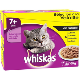 WHISKAS Seleção À Aves Em Molho Frescura Para Gatos 12 x 100 g