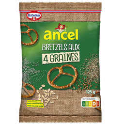 ANCEL Bretzels Maxi com 4 Sementes 125 g
