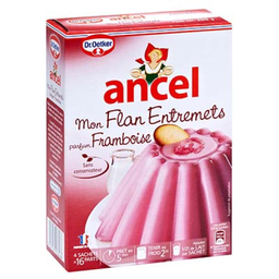 ANCEL Flan Sobremesa Sabor Framboesa 4 x 200 g
