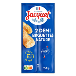 JACQUET Meias baguetes pré-cozidas naturais 250 g