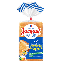 JACQUET Pão de forma natural Crousti Moelleux 730 g