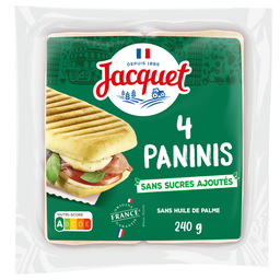 JACQUET Paninis naturais sem açúcares adicionados 240 g