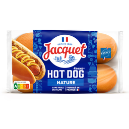 JACQUET Pães para hot dog naturais 4 peças 240 g