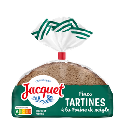 JACQUET Pão de campo Fines Tartines com farinha de centeio 500 g
