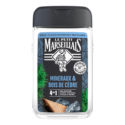 Le Petit Marseillais Gel Douche Homme 4 En 1 Minéraux Et Bois De Cèdre 250Ml