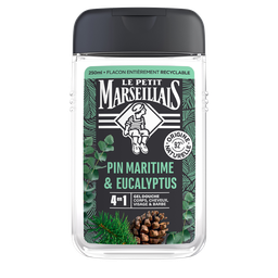 Le Petit Marseillais Gel Douche Homme 4 En 1 Pin Maritime Et Eucalyptus 250Ml