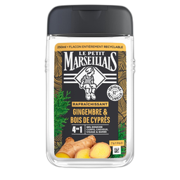 Le Petit Marseillais Gel Douche Rafraichissant Gingembre Et Bois De Cyprès 250Ml