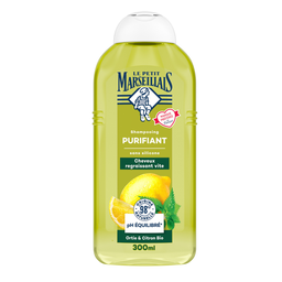 Le Petit Marseillais Shampooing Purifiant Ortie Et Citron Bio Sans Silicone Cheveux Regraissant Vite 300Ml