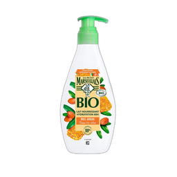 Le Petit Marseillais Lait Nourrissant Bio Hydratation 48H Miel Argan Peaux Très Sèches 250Ml